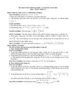 Đề và đáp án chi tiết khối D môn Toán