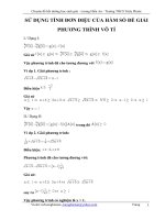 Giải PTVT bằng cách sử dụng tính đơn điệu