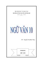 Dàn bài ngữ văn lớp 10 - phần 1 pps