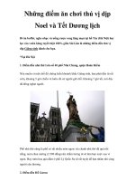 Những điểm ăn chơi thú vị dịp Noel và Tết Dương lịch ppt