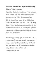 Hai người bạn chat ''''thân thiện, cần thiết'''' trong List của Yahoo Messenger ppt
