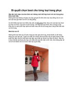 Bí quyết chọn boot cho từng loại trang phục potx