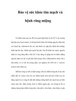 Bảo vệ sức khỏe tim mạch và bệnh răng miệng pot