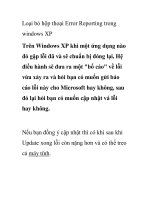 Loại bỏ hộp thoại Error Reporting trong windows XP ppt