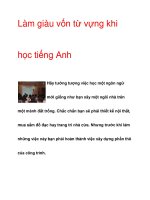 Làm giàu vốn từ vựng khi học tiếng Anh ppsx