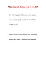 Mùa sinh ảnh hưởng tâm lý của bé doc