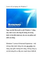 Lenovo tối ưu laptop cho Windows 7 doc