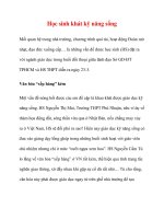 Học sinh khát kỹ năng sống doc
