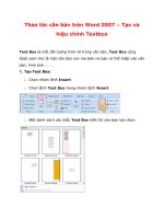 Thao tác căn bản trên Word 2007 – Tạo và hiệu chỉnh Textbox pot
