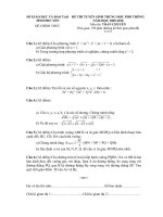 Đề thi tuyển sinh trung học phổ thông năm học 2009-2010 (Toán chuyên hệ số 2)