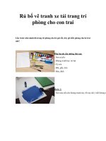 Rủ bố vẽ tranh xe tải trang trí phòng cho con trai potx