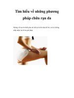 Tìm hiểu về những phương pháp chữa rạn da ppt