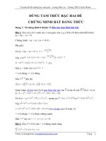 CM BDDT bằng tam thức bậc hai