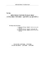 NỘI DUNG VÀ PHƯƠNG PHÁP DẠY TIN HỌC Ở TIỂU HỌC