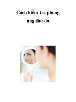 Cách kiểm tra phòng ung thư da docx