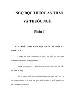NGỘ ĐỘC THUỐC AN THẦN VÀ THUỐC NGỦ Phần 1 ppt