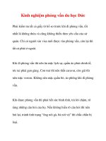 Kinh nghiệm phỏng vấn du học Đức pptx