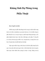 Kháng Sinh Dự Phòng trong Phẫu Thuật ppsx