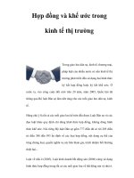Hợp đồng và khế ước trong kinh tế thị trường pot