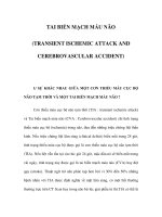 TAI BIẾN MẠCH MÁU NÃO (TRANSIENT ISCHEMIC ATTACK AND CEREBROVASCULAR ACCIDENT) pot