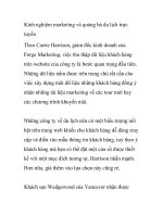 Kinh nghiệm marketing và quảng bá du lịch trực tuyến pdf