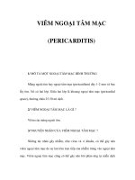 VIÊM NGOẠI TÂM MẠC (PERICARDITIS) ppsx