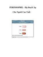 PERINDOPRIL - Hạ Huyết Áp Cho Người Cao Tuổi pps