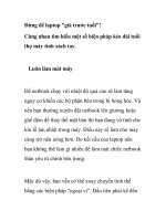 Đừng để laptop 