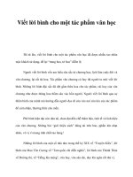 Viết lời bình cho một tác phẩm văn học ppsx