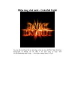 Hiệu ứng chữ photoshop - Chữ nhiều màu sắc với ánh sáng pptx