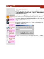 Một số thủ thuật trong Winxp