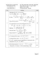 Đáp án HSG tỉnh 2009(vòng 2)