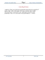 Code đồng hồ Solex