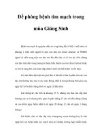 Đề phòng bệnh tim mạch trong mùa Giáng Sinh potx