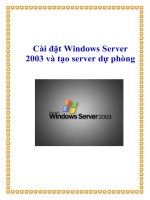 Cài đặt Windows Server 2003 và tạo server dự phòng doc