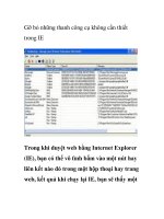 Gỡ bỏ những thanh công cụ không cần thiết trong IE doc