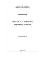 Luận văn nghiên cứu và đề xuất giải pháp an ninh đầu cuối cho next generation Network(NGN)   luận văn, đồ án, đề tài tốt nghiệp