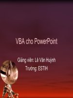 Bài giảng cách dùng VBA cho PowerPoint - 1 doc