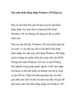 Xóa mật khẩu đăng nhập Windows XP bằng tay pdf