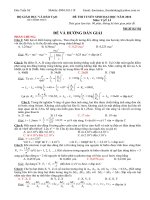 Đề&Đáp án chi tiết thi CĐ khối A