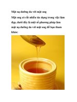 Mặt nạ dưỡng da với mật ong ppsx