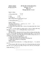 de va dap an thi thu lop 10