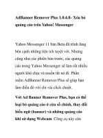AdBanner Remover Plus 1.0.4.8– Xóa bỏ quảng cáo trên Yahoo! Messenger pptx