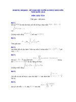 ĐHKHTN, ĐHQGHN ĐỀ CHỌN ĐỘI TUYỂN OLYMPIC SINH VIÊN TOÀN QUỐC 2010, MÔN: GIẢI TÍCH potx