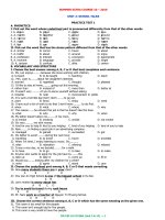 Ôn Tập 10 CB (Unit 2 & 13 - 4 Tests)