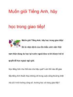 Muốn giỏi Tiếng Anh, hãy học trong giao tiếp! doc