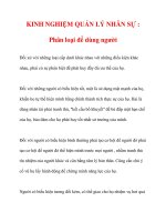 KINH NGHIỆM QUẢN LÝ NHÂN SỰ pps
