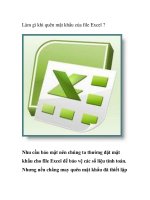Làm gì khi quên mật khẩu của file Excel ? potx
