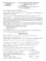 De va da TS vao 10 cac tinh nam 2010-2011