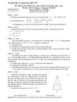 Đề thi tuyển sinh lớp 10 THPT tỉnh Phú Yên năm 2010-2011 - Môn Toán(Chung)
